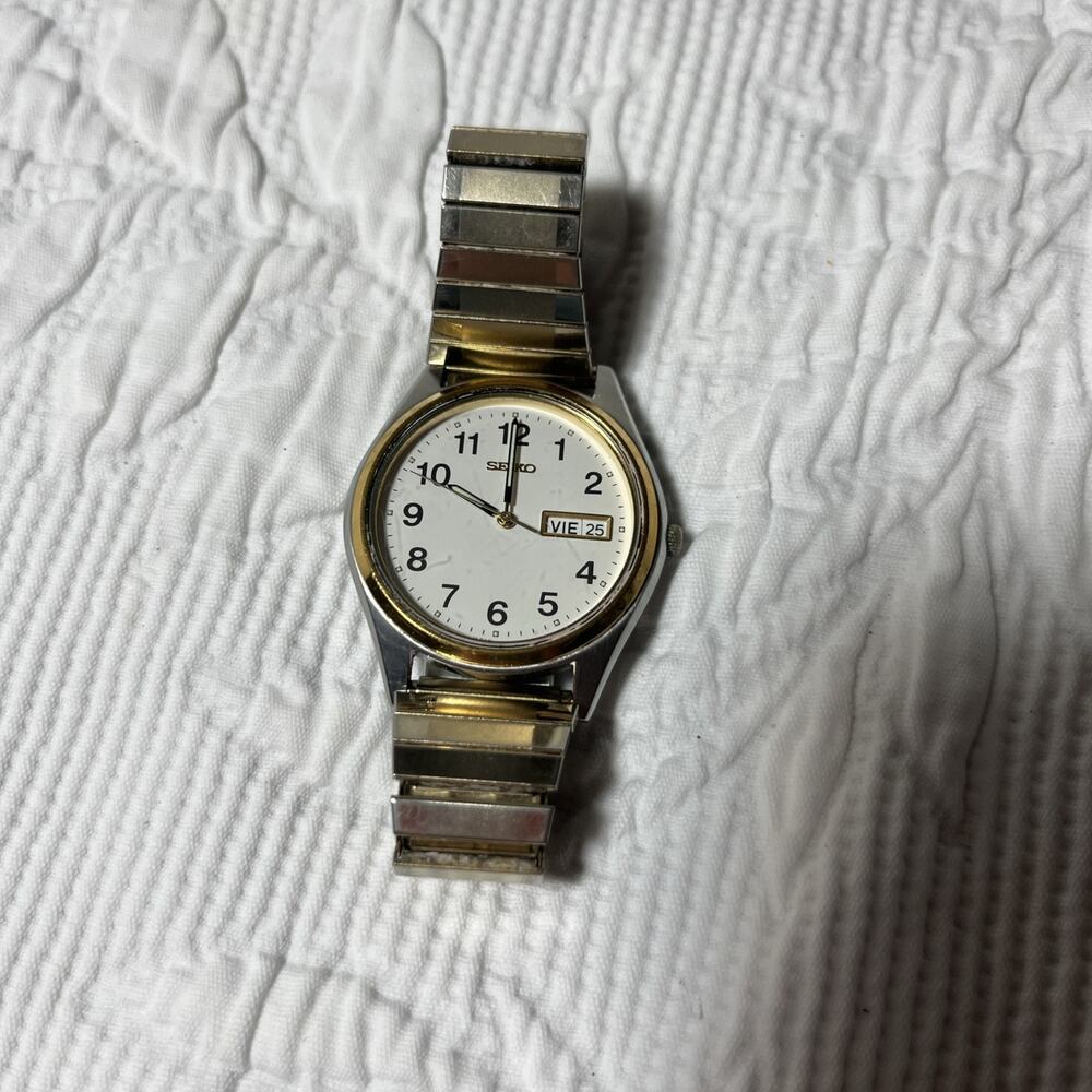 Vintage Seiko Watch Day Date 7N43-9048